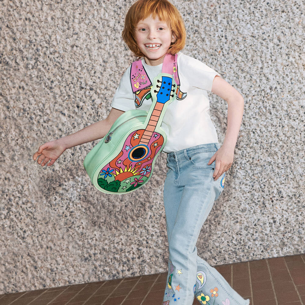 Stella McCartney Kids-Голубые джинсы-клеш для подростков | Childrensalon Outlet