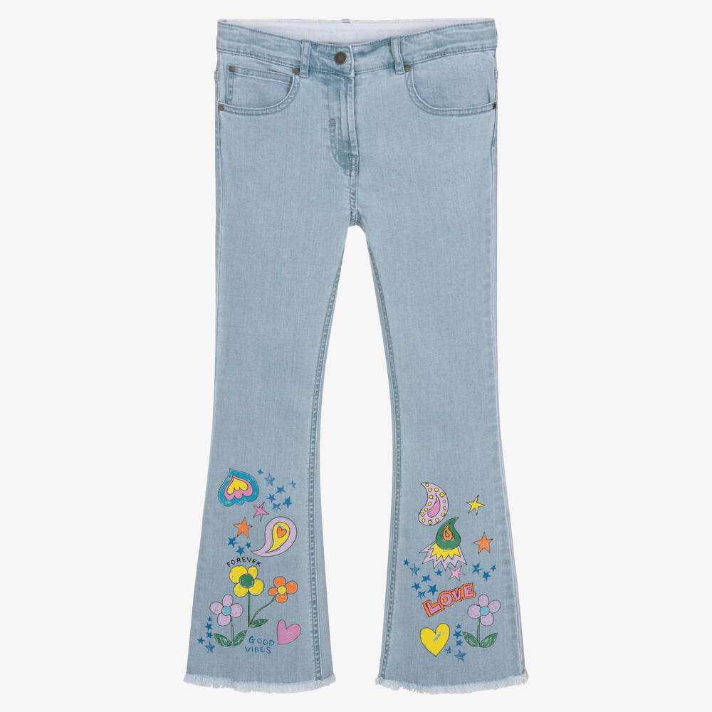 Stella McCartney Kids - Jean bleu évasé en denim ado fille | Childrensalon