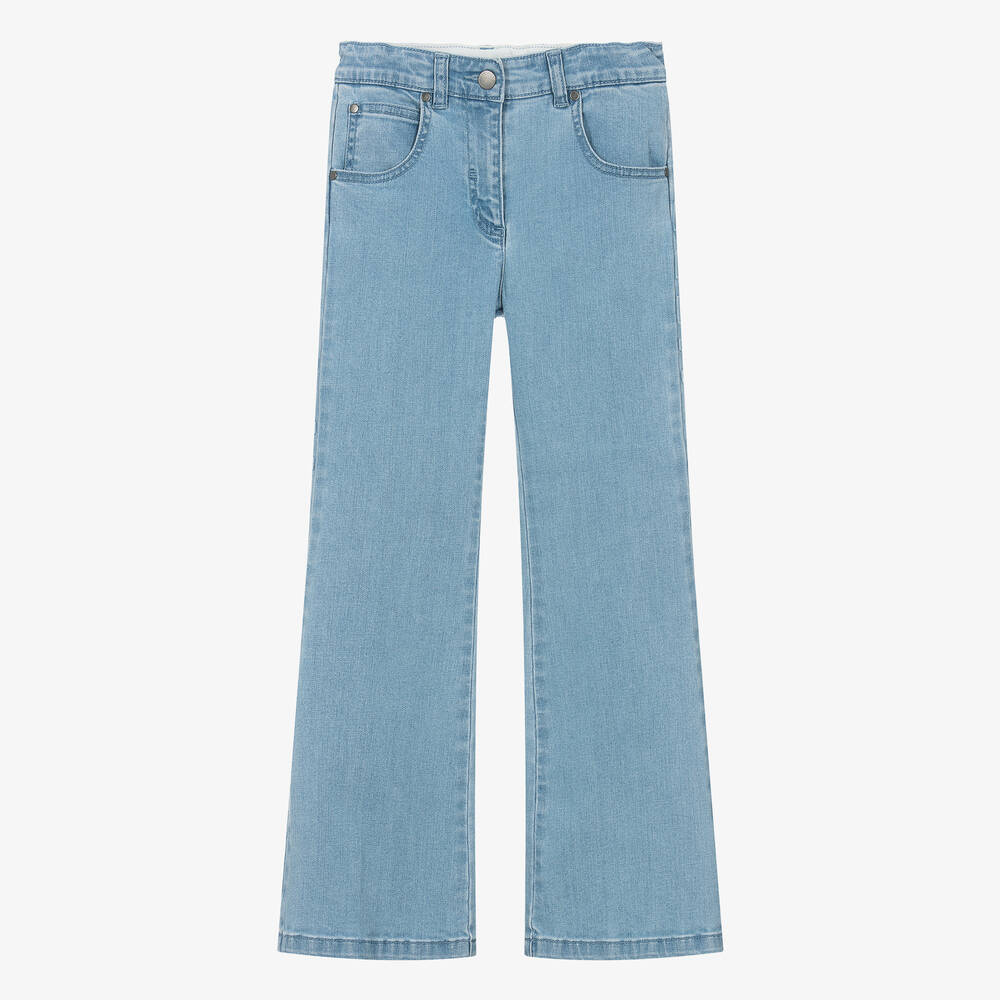 Teen Girls Blue Flared Denim Jeans