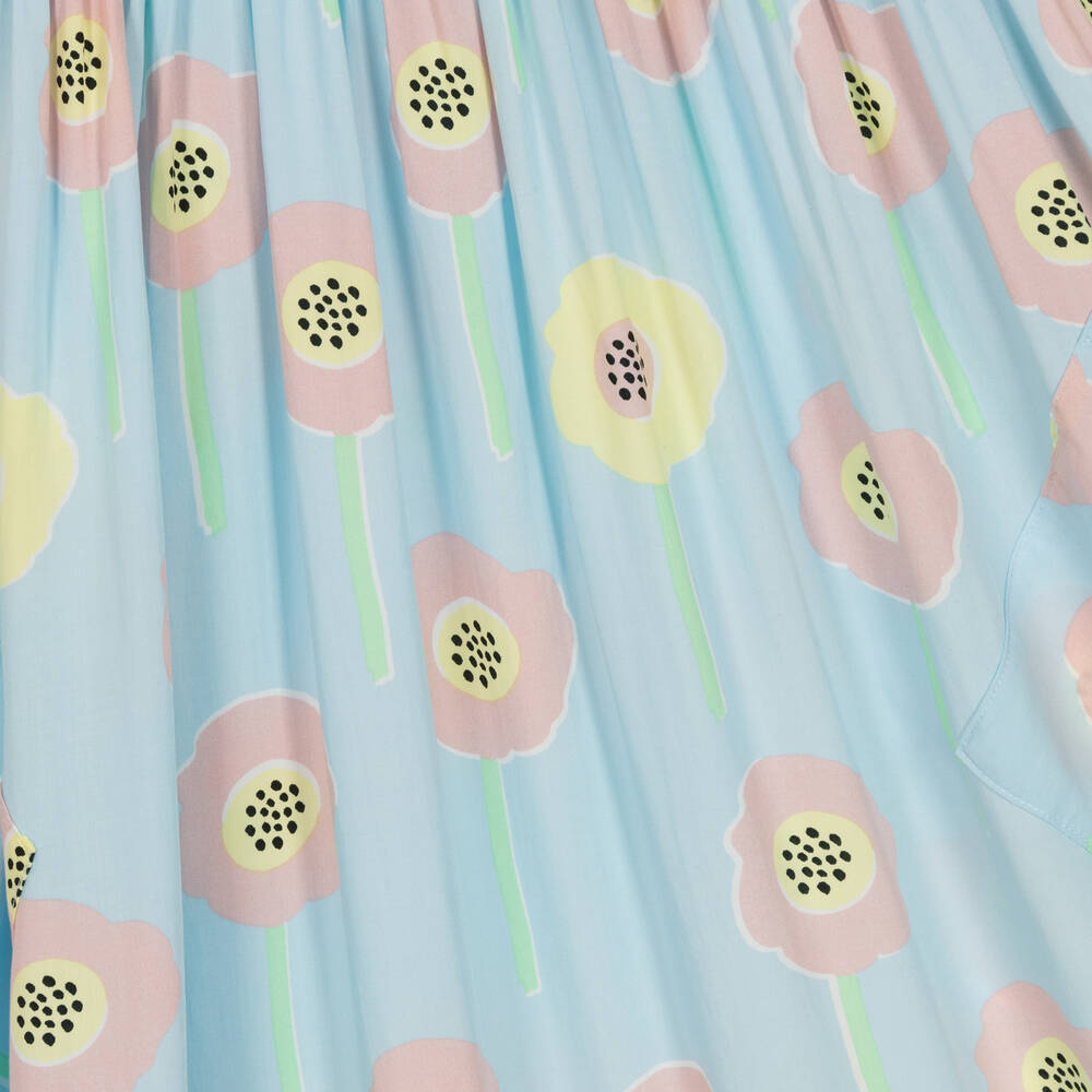 Stella McCartney Kids-Teen Girls Blue Floral Viscose Dress | Childrensalon Outlet