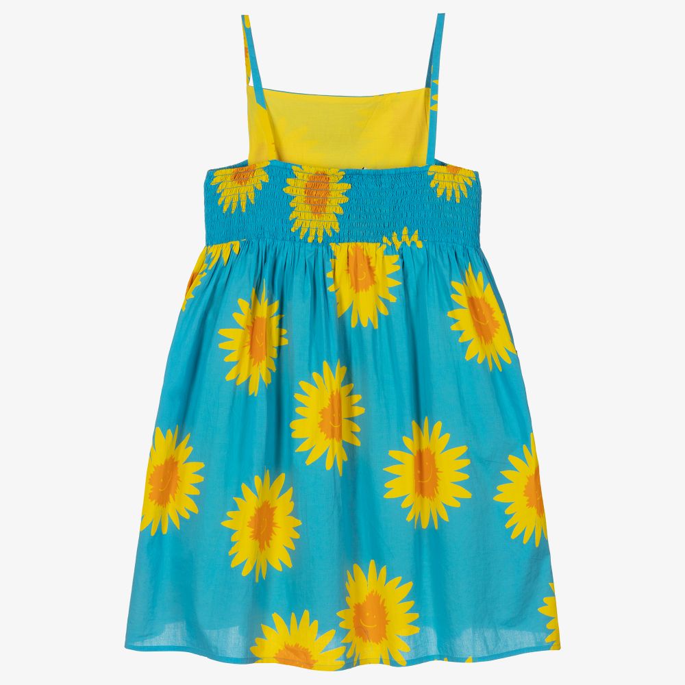 Stella McCartney Kids-Голубое платье с цветами для девочек-подростков | Childrensalon Outlet