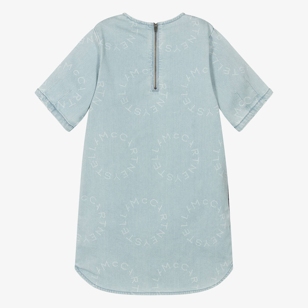Stella McCartney Kids-Teen Girls Blue Graphic Denim Dress | Childrensalon Outlet
