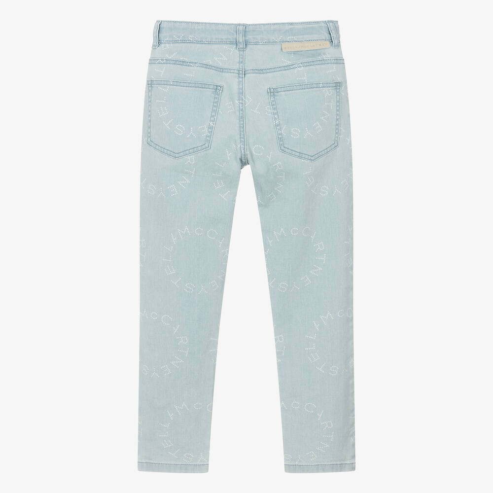 Stella McCartney Kids-Teen Girls Blue Graphic Denim Jeans | Childrensalon Outlet