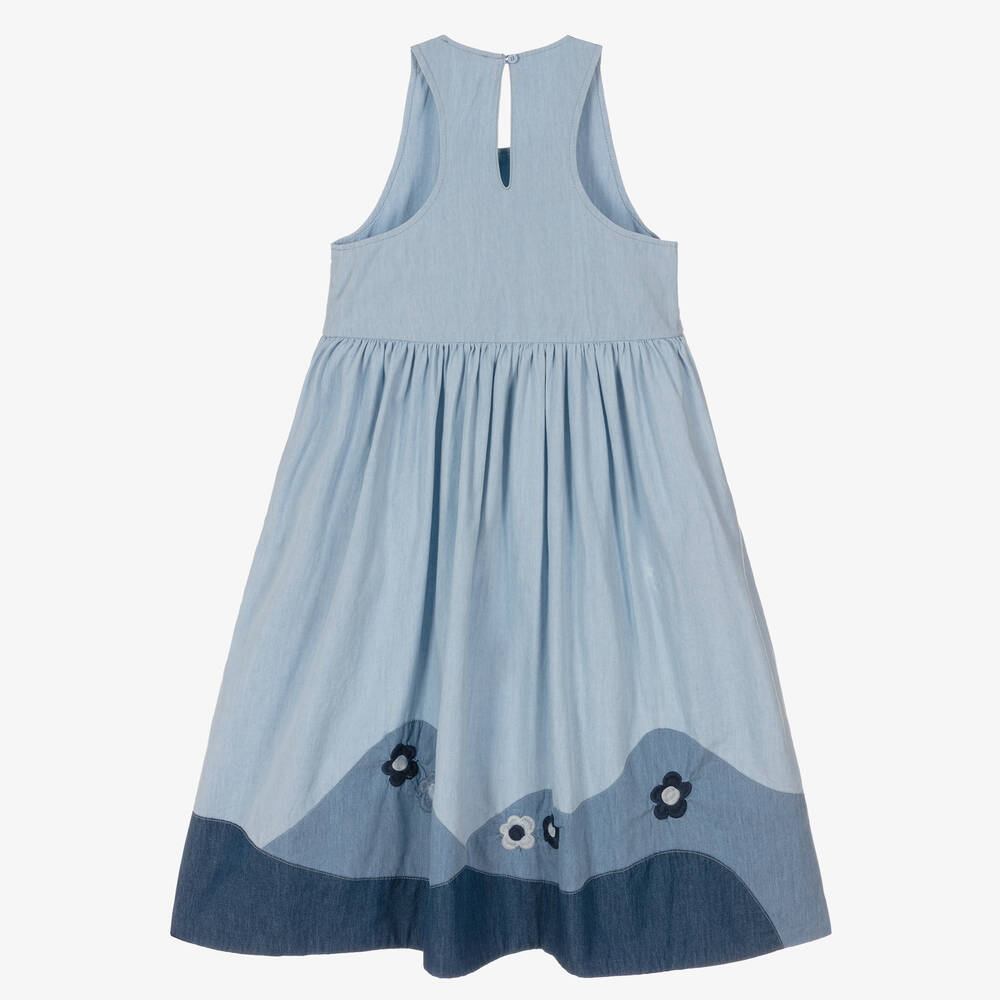 Stella McCartney Kids-Teen Girls Blue Organic Denim Dress | Childrensalon Outlet