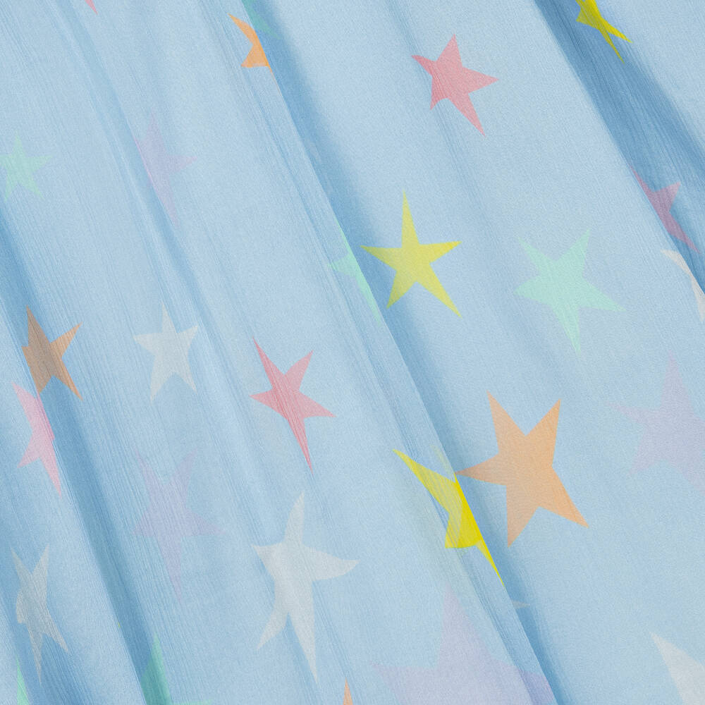 Stella McCartney Kids-Teen Girls Blue Stars Silk Chiffon Dress | Childrensalon Outlet