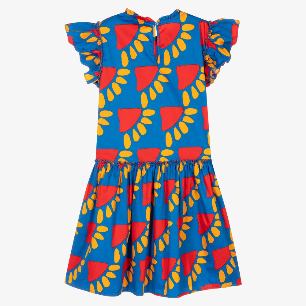 Stella McCartney Kids-Синее платье с солнечными лучами для подростков | Childrensalon Outlet