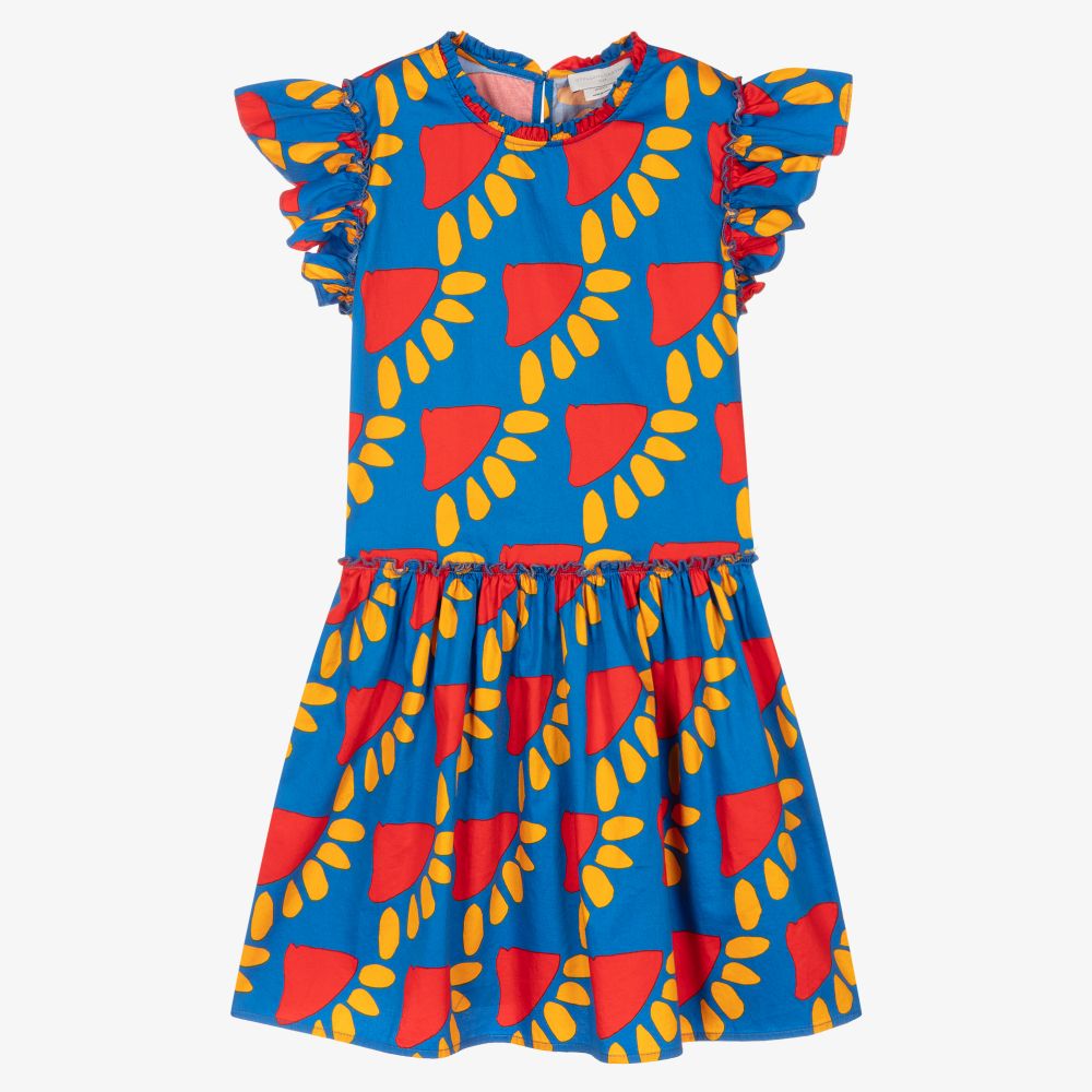 Stella McCartney Kids - Синее платье с солнечными лучами для подростков  | Childrensalon
