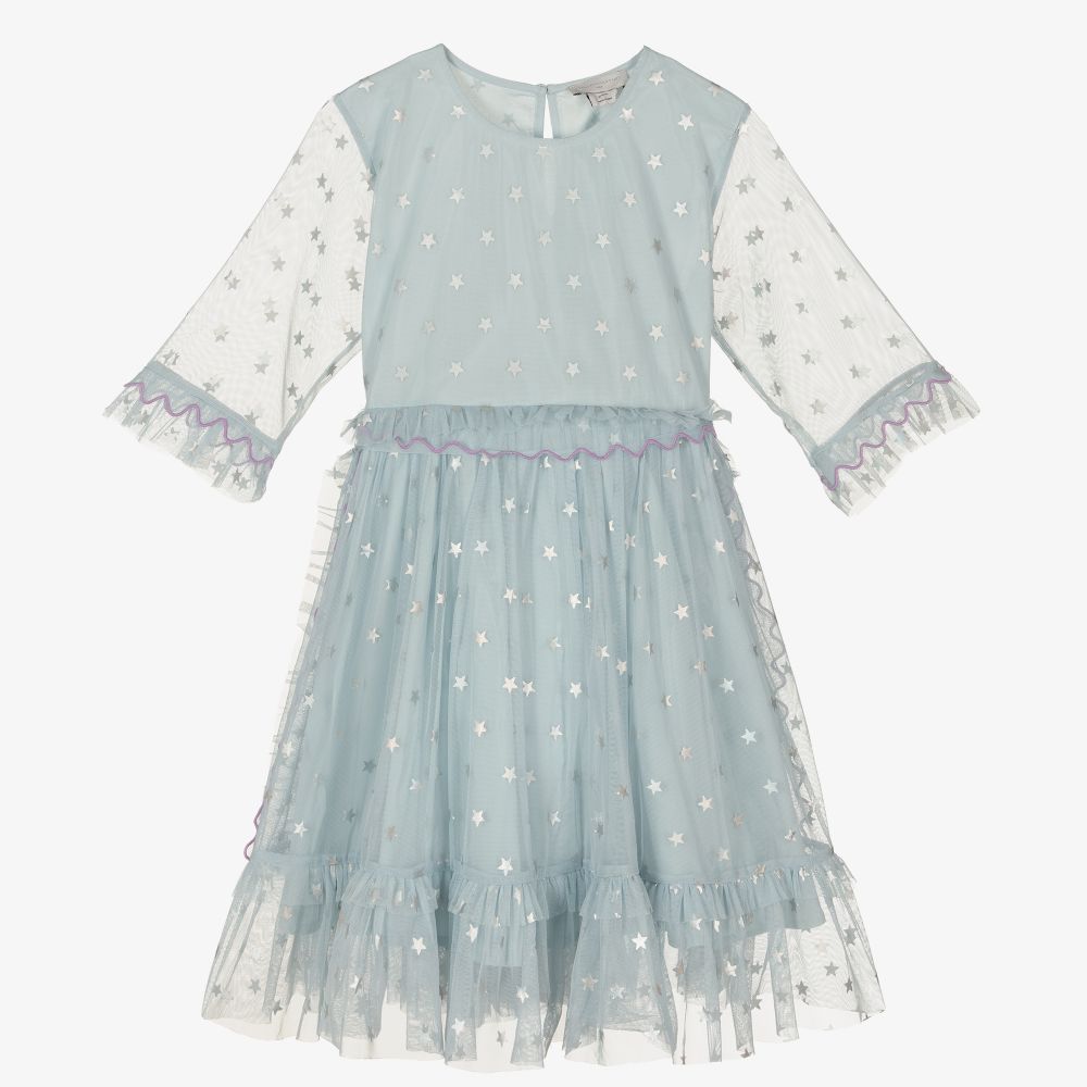 Stella McCartney Kids - Голубое платье из тюля для подростков | Childrensalon