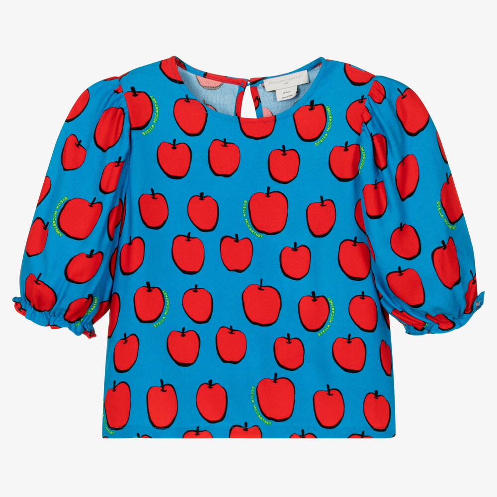 Stella McCartney Kids - Голубая блузка из вискозы для девочек-подростков | Childrensalon