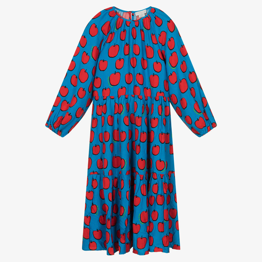 Stella McCartney Kids - Голубое платье из вискозы для девочек-подростков | Childrensalon