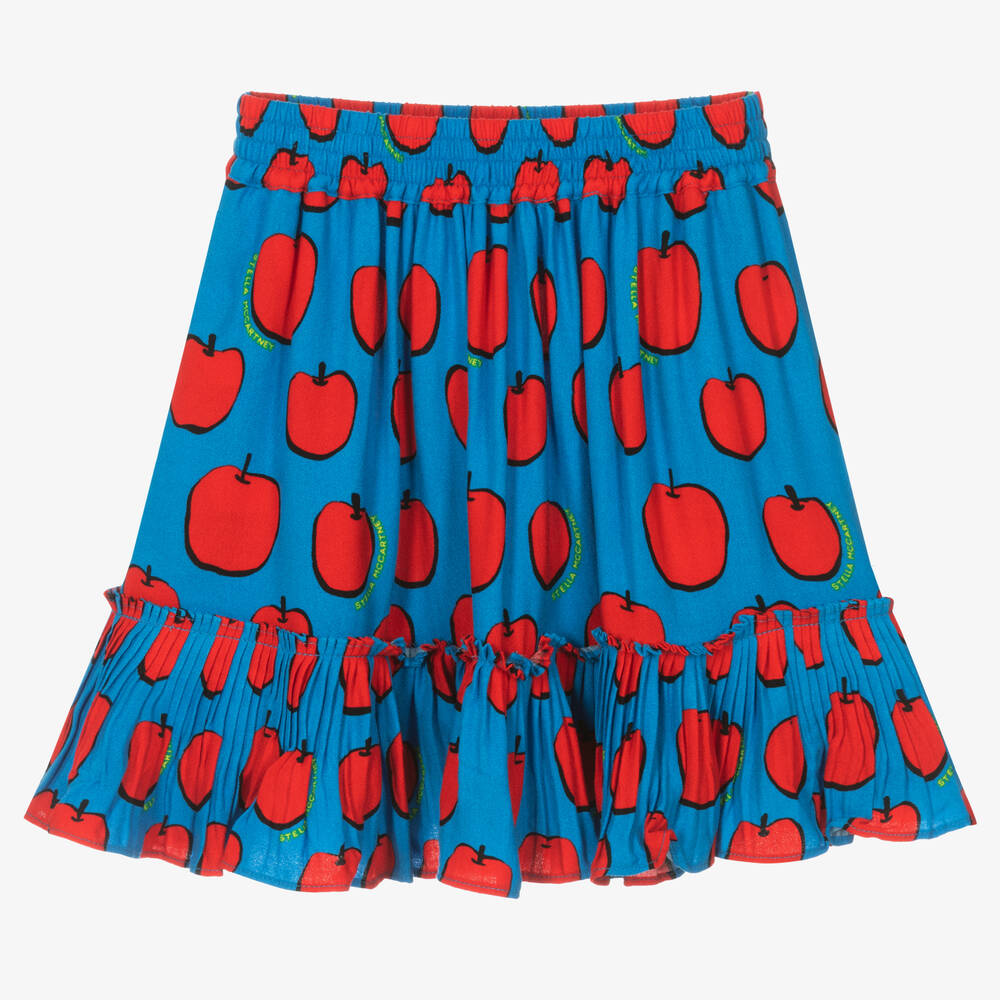 Stella McCartney Kids - Голубая юбка из вискозы для девочек-подростков | Childrensalon