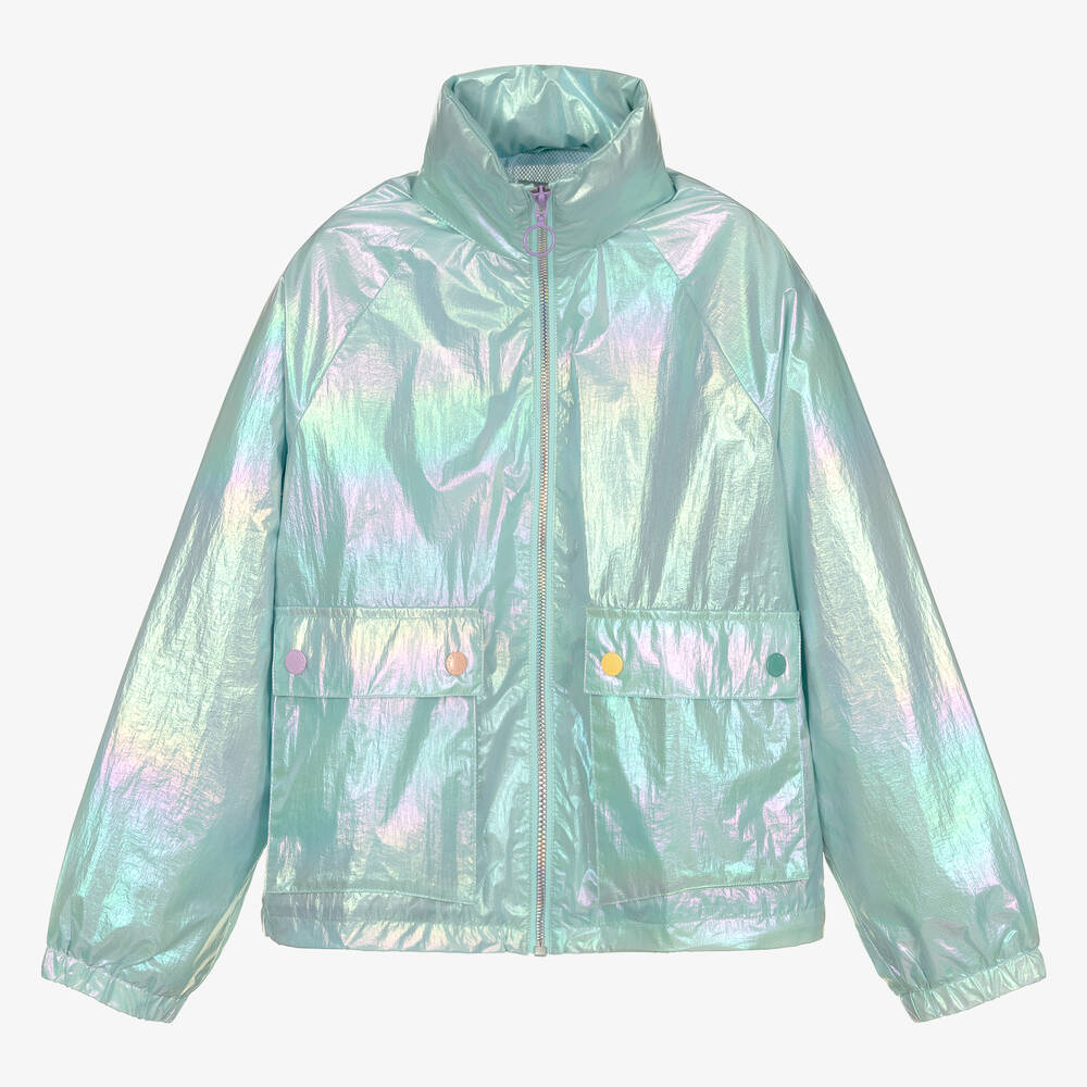 Stella McCartney Kids-Голубая куртка на молнии для девочек-подростков | Childrensalon Outlet