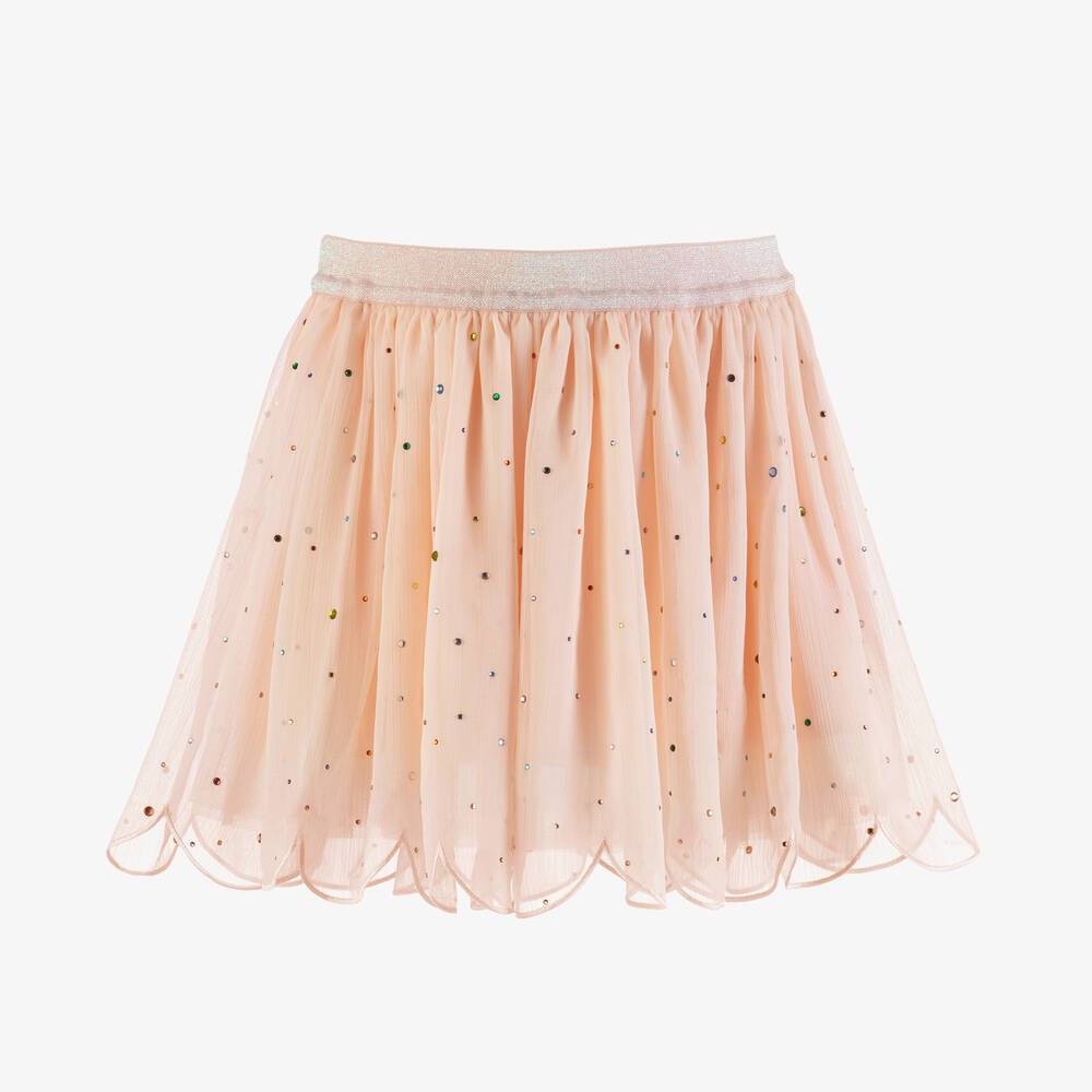 Stella McCartney Kids-Teen Girls Blush Pink Chiffon & Tulle Skirt | Childrensalon Outlet