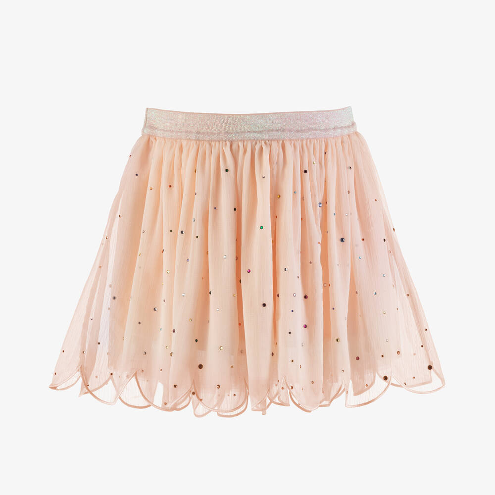 Stella McCartney Kids-Teen Girls Blush Pink Chiffon & Tulle Skirt | Childrensalon Outlet