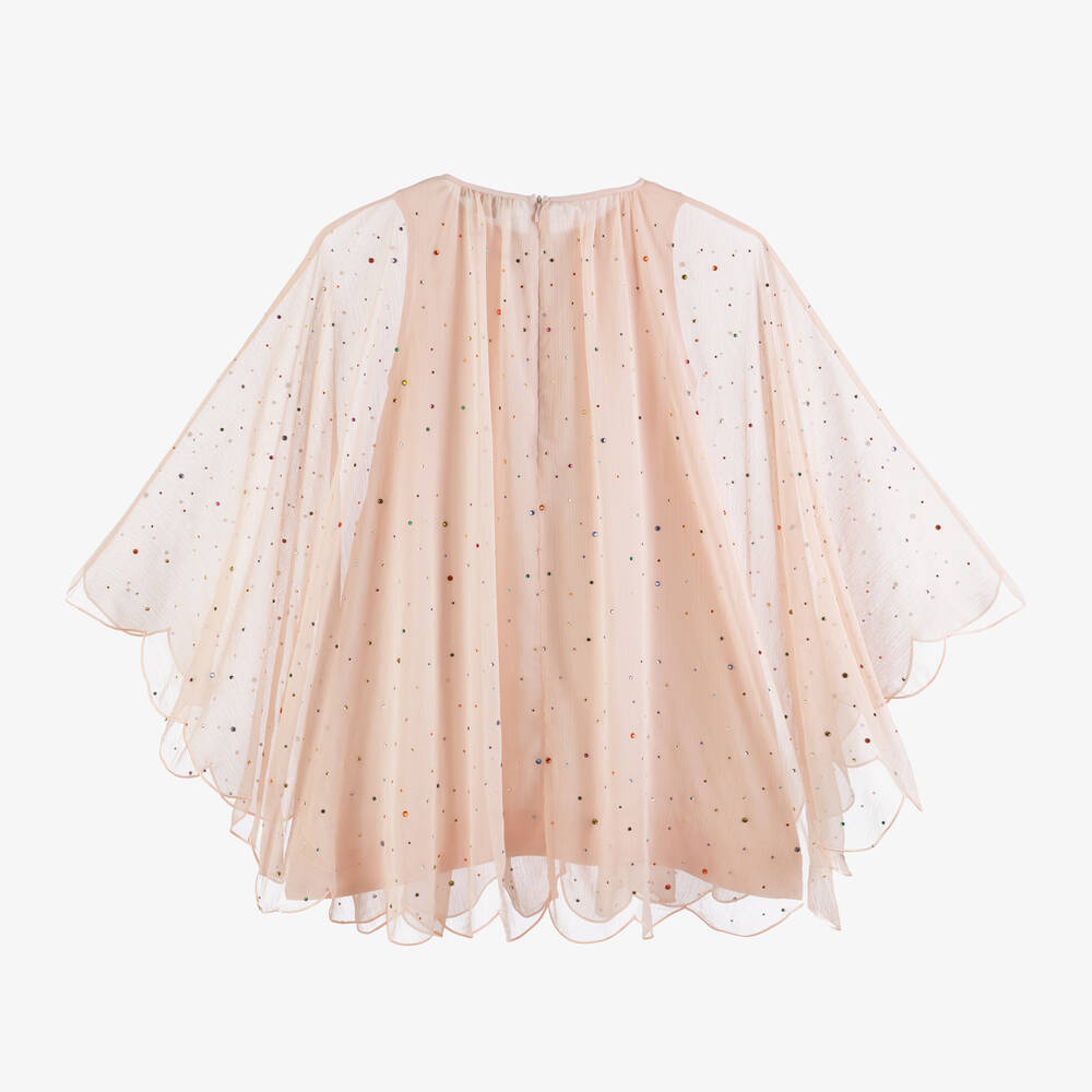 Stella McCartney Kids-Teen Girls Blush Pink Crêpe Chiffon Dress | Childrensalon Outlet