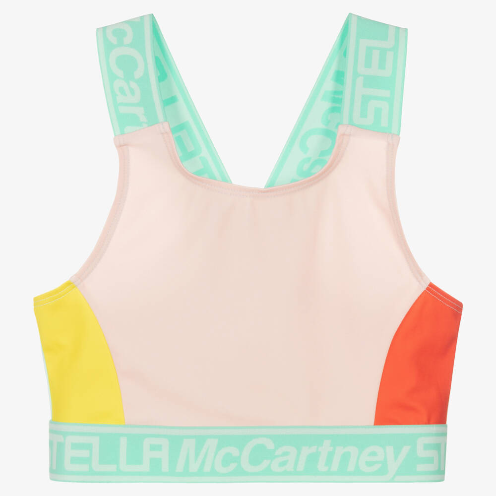 Stella McCartney Kids-Teen Girls Colourblock Crop Top | Childrensalon Outlet