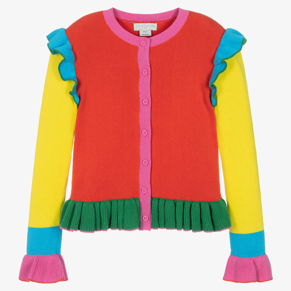 Stella McCartney Kids - Разноцветный вязаный кардиган | Childrensalon