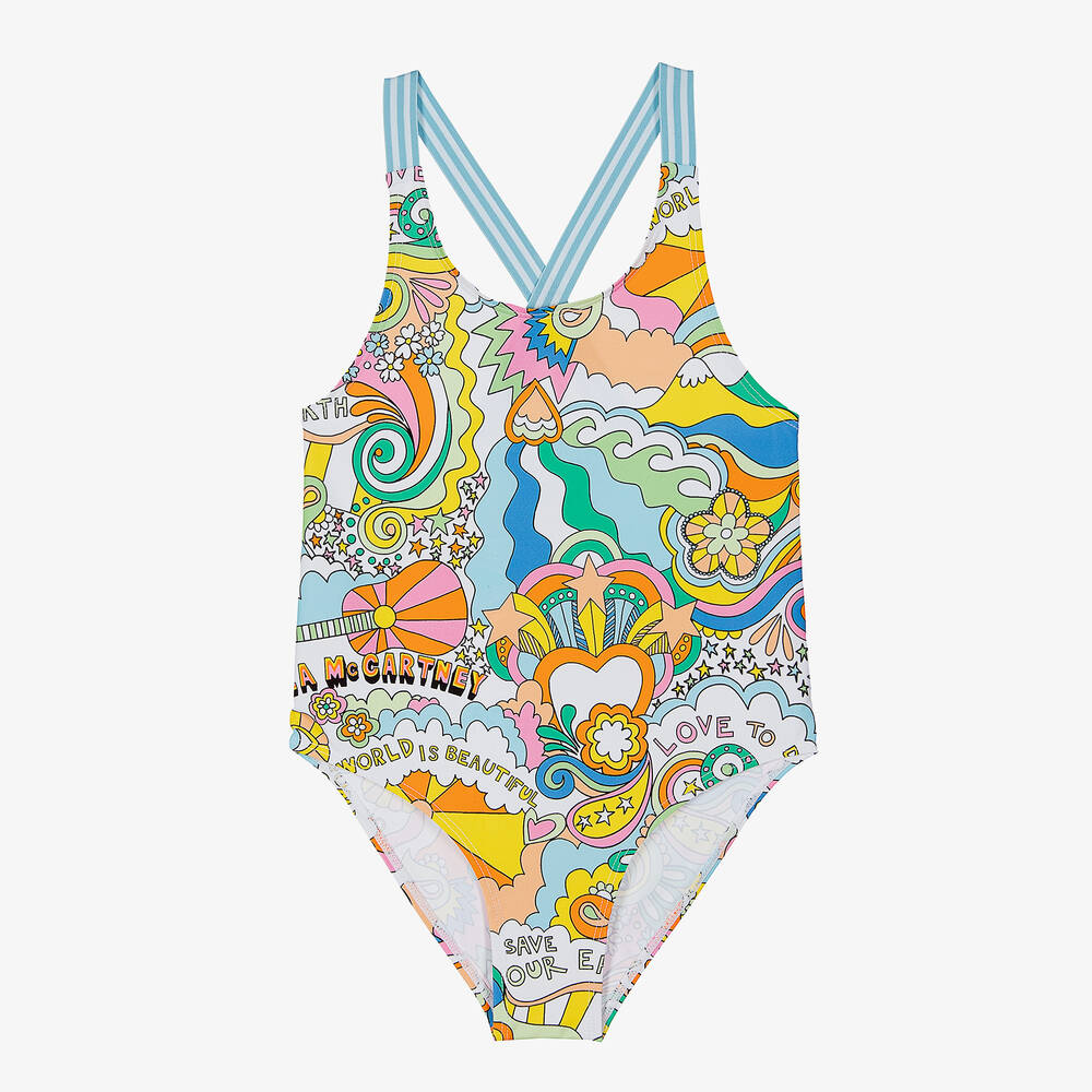 Stella McCartney Kids - Teen Girls Colourful Swimsuit (UPF50+) | Childrensalon