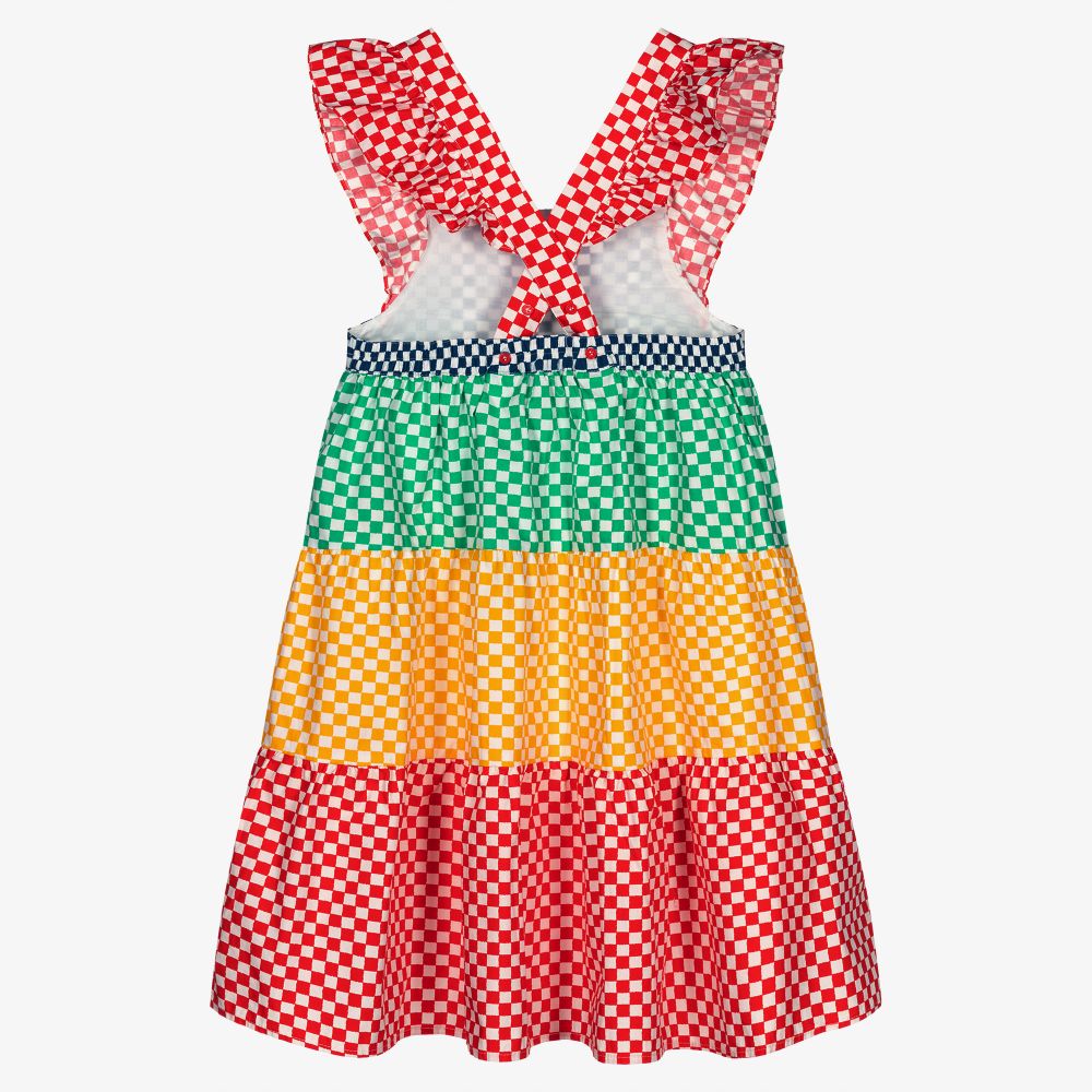 Stella McCartney Kids-Хлопковое платье в клетку для подростков | Childrensalon Outlet