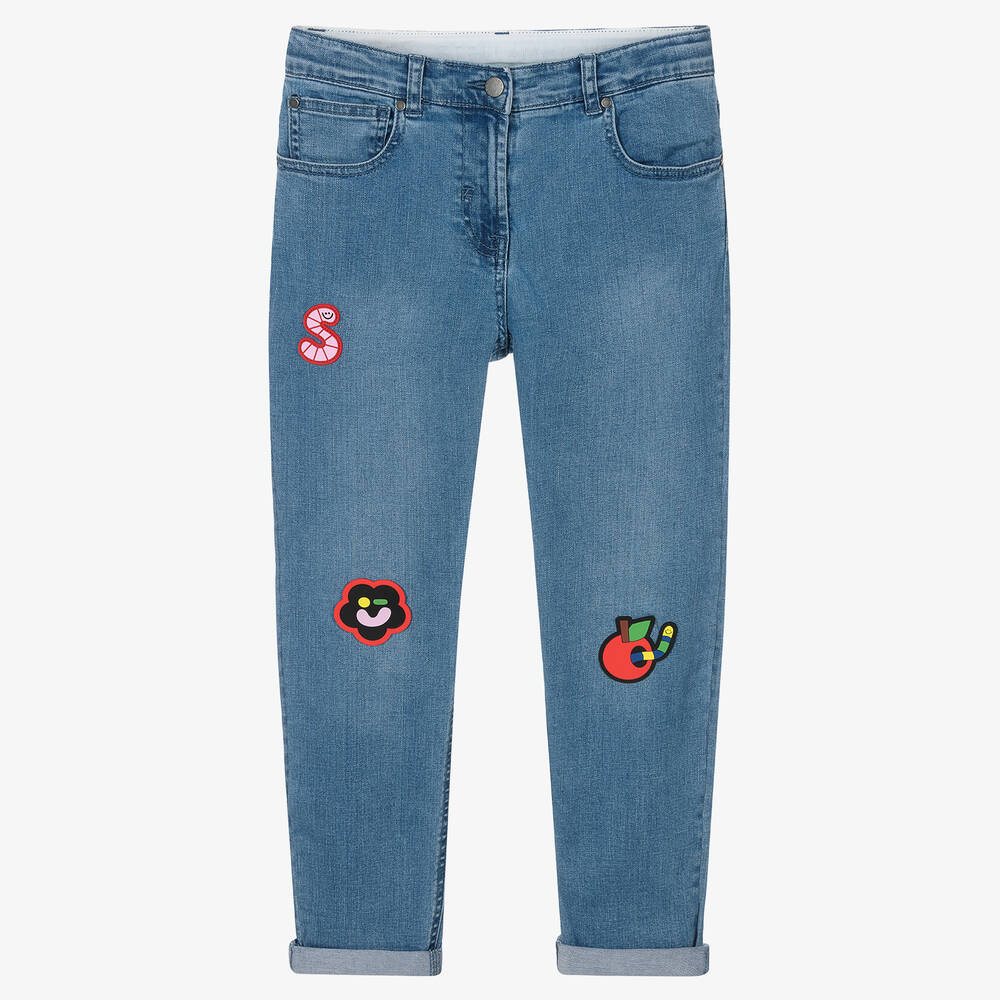 Stella McCartney Kids - Teen Girls Denim Patch Jeans | Childrensalon