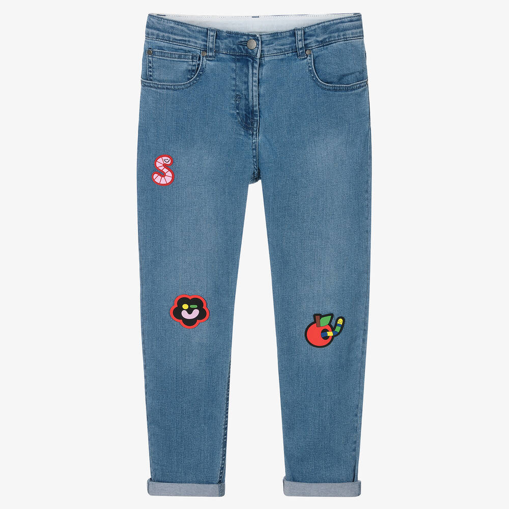 Mickey patch jeans sales
