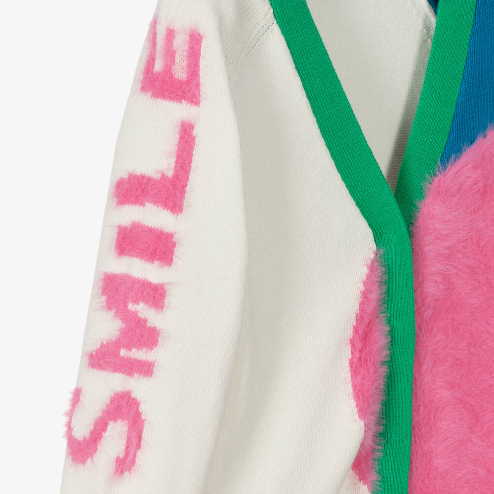 Stella McCartney Kids-Пушистый вязаный кардиган | Childrensalon Outlet