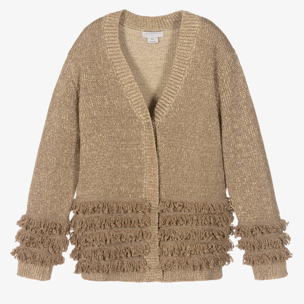 Stella McCartney Kids - Teen Girls Gold Fringe Cardigan | Childrensalon