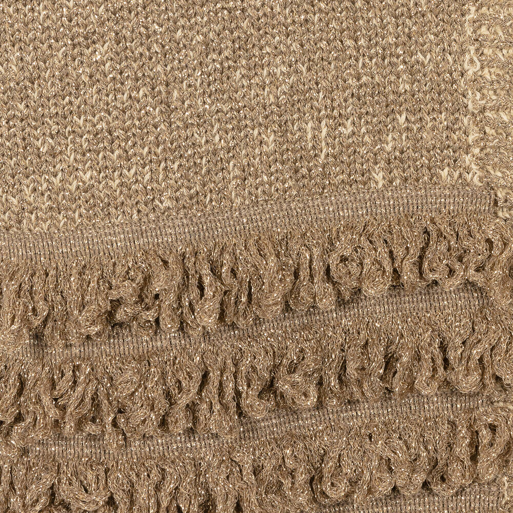 Metallic top fringe cardigan