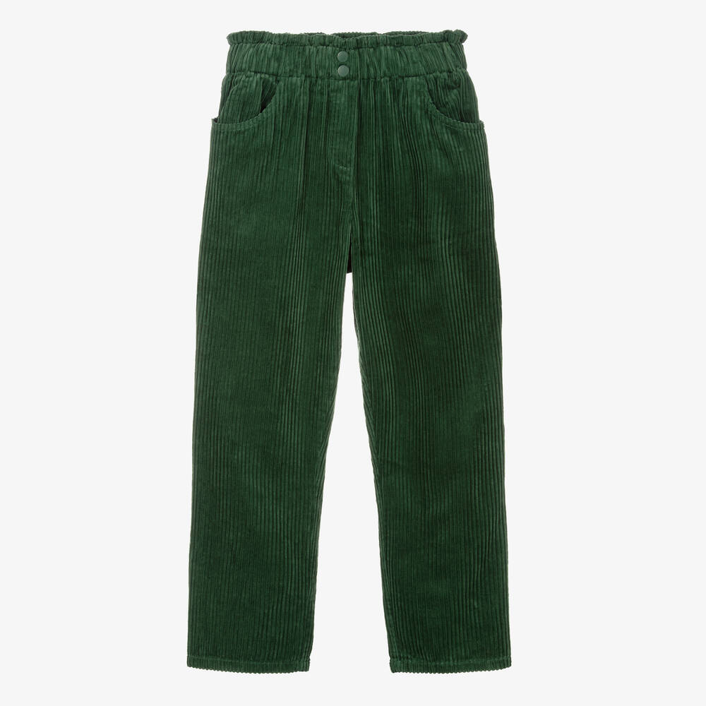 Stella McCartney Kids - Pantalon vert en velours ado fille | Childrensalon
