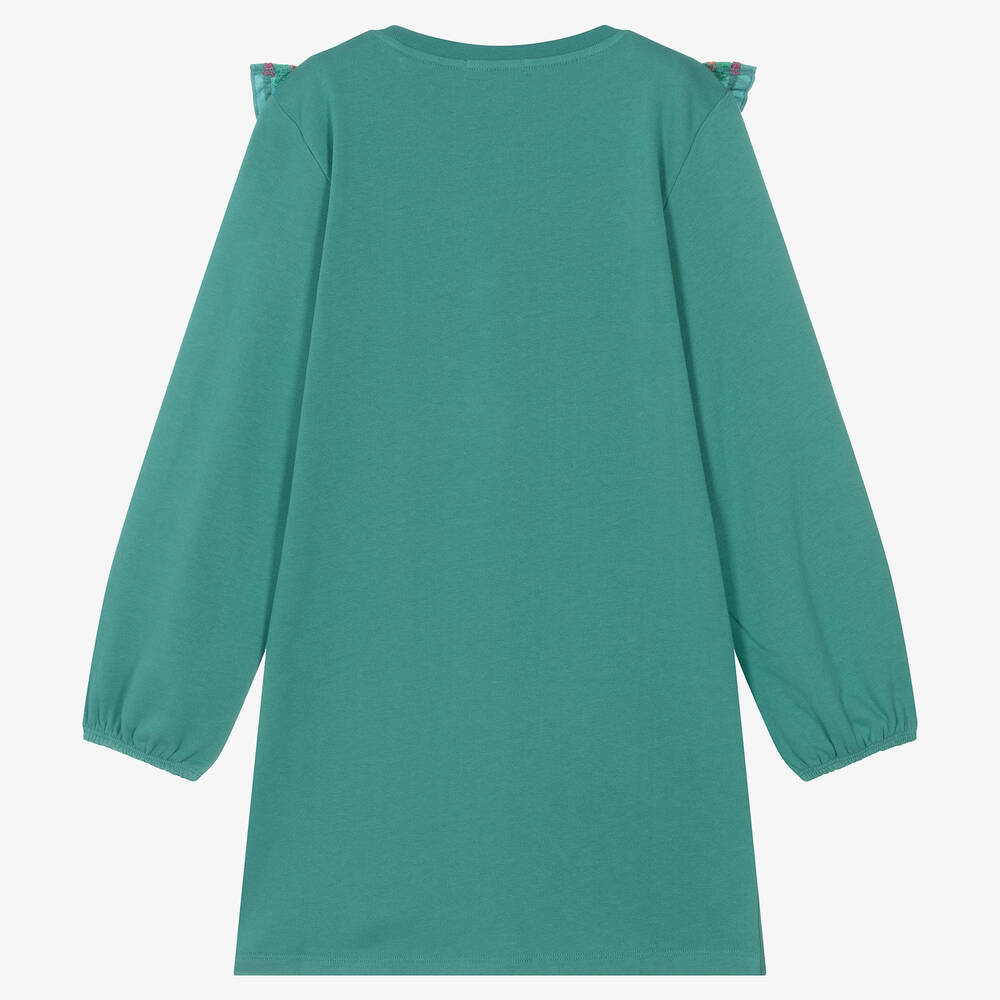 Stella McCartney Kids-Teen Girls Green Embroidered Acorn Dress | Childrensalon Outlet