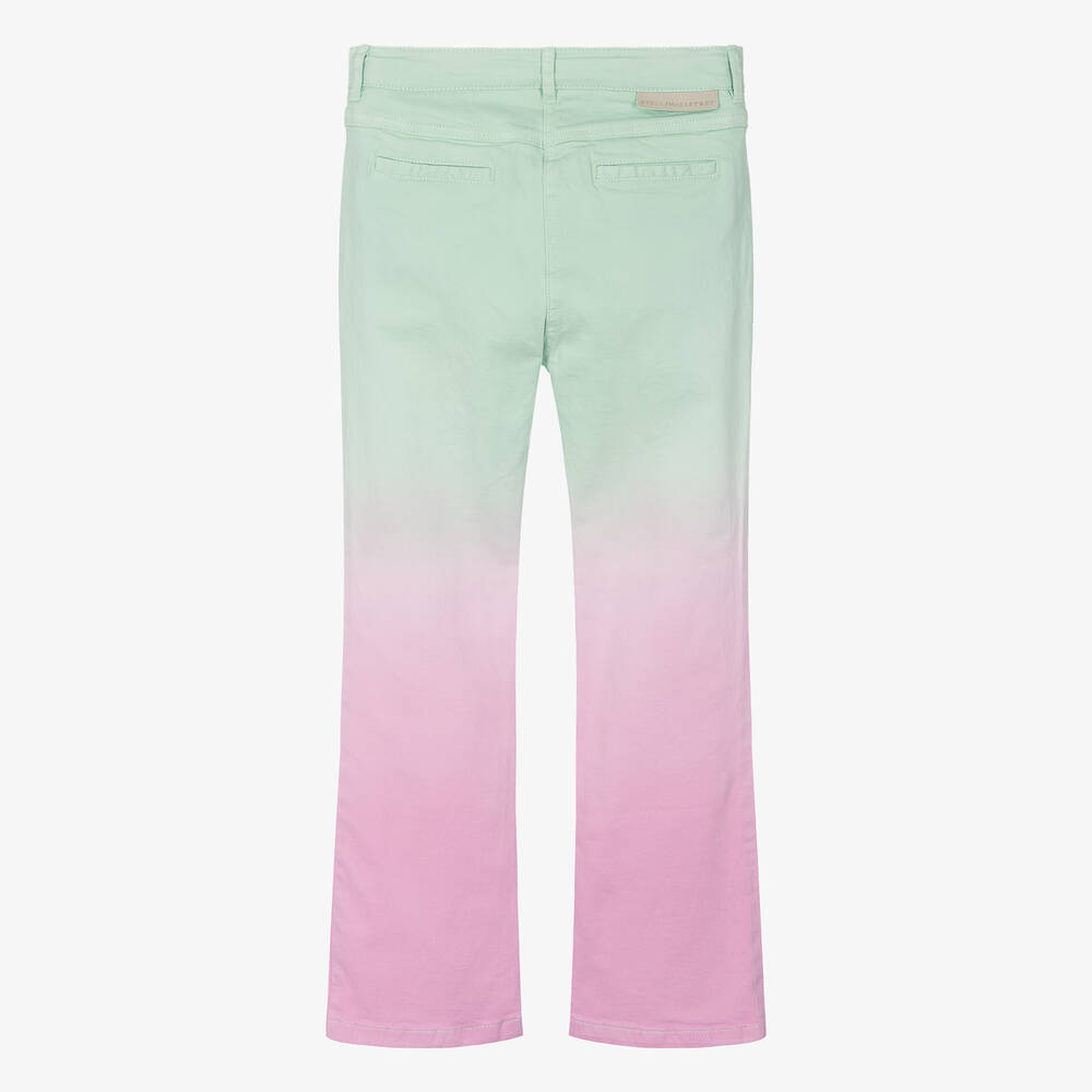 Stella McCartney Kids-Teen Girls Green & Pink Ombré Flared Jeans | Childrensalon Outlet