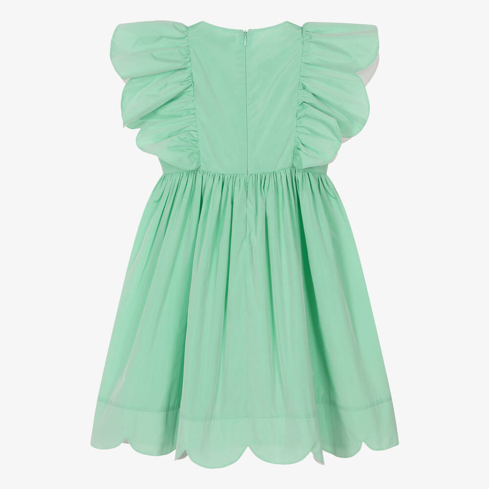 Stella McCartney Kids-Teen Girls Green Taffeta Dress | Childrensalon Outlet