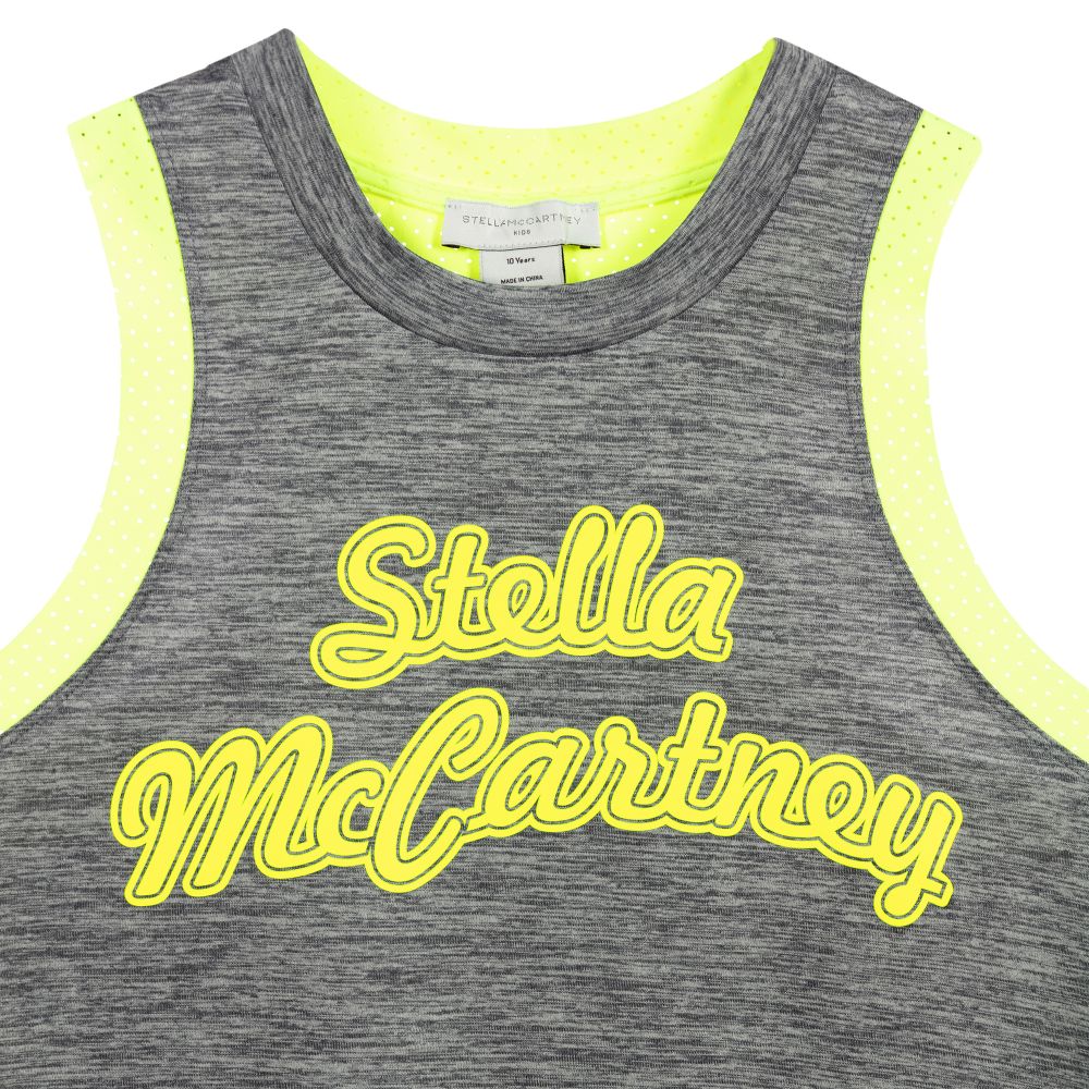 Stella McCartney Kids-Teen Girls Grey Logo Vest Top | Childrensalon Outlet