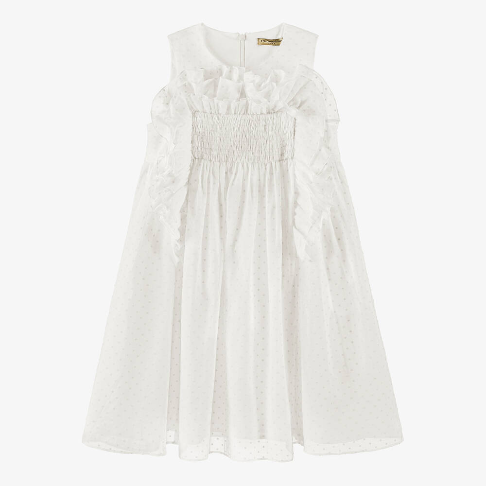 Stella McCartney Kids-Teen Girls Ivory Cotton Dress | Childrensalon Outlet