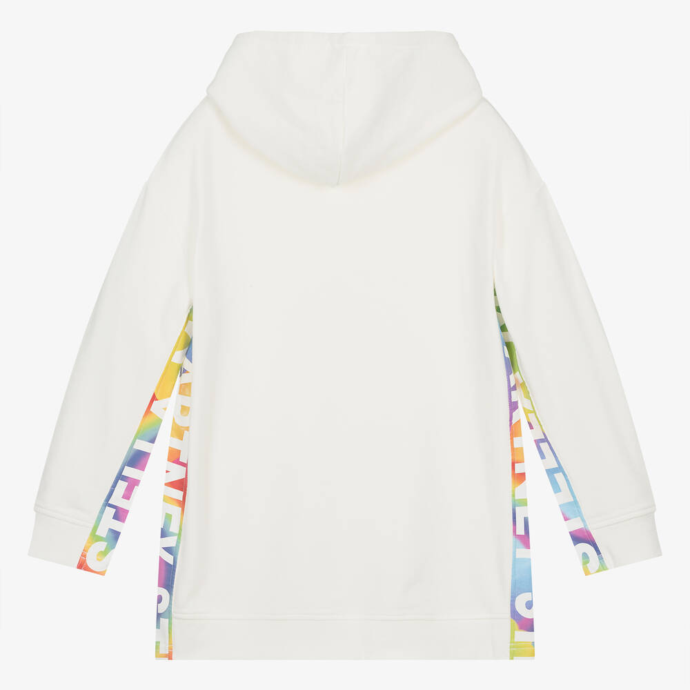 Stella McCartney Kids-Teen Girls Ivory Cotton Hoodie Dress | Childrensalon Outlet