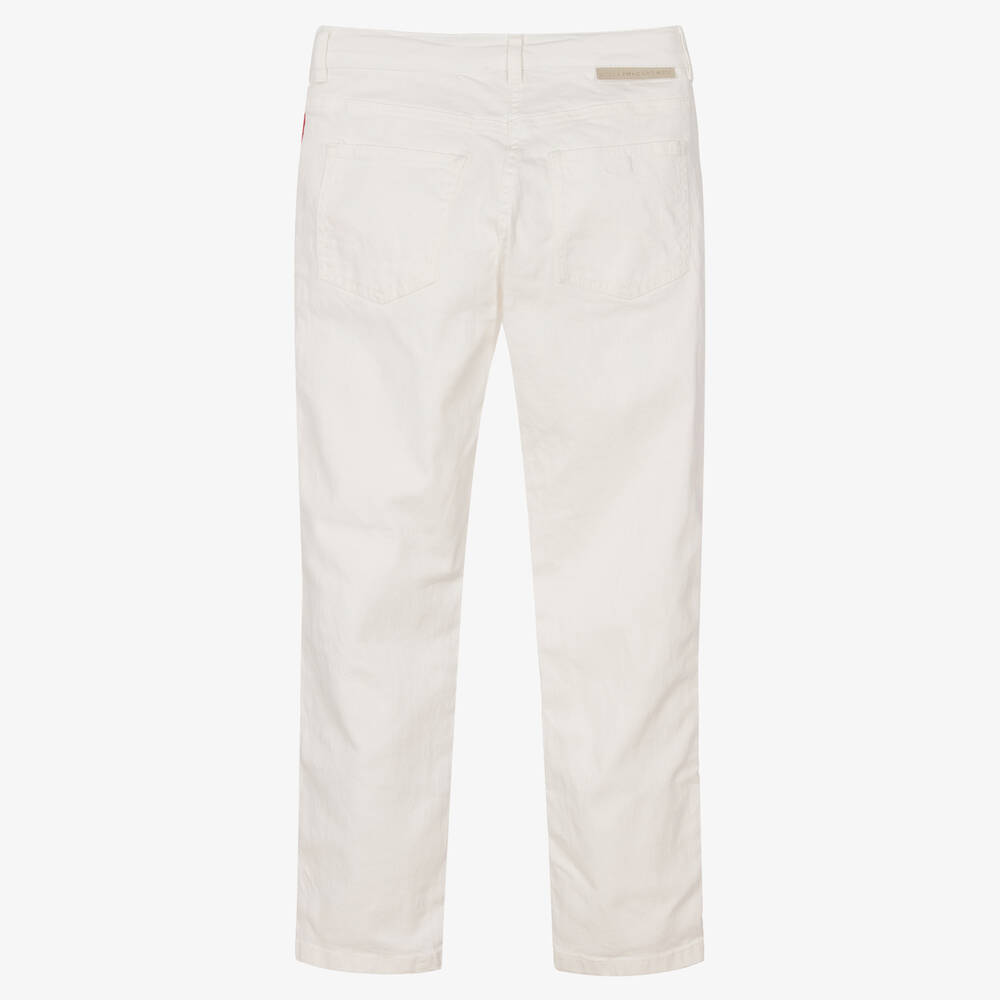 Stella McCartney Kids-Teen Girls Ivory Cotton Jeans | Childrensalon Outlet