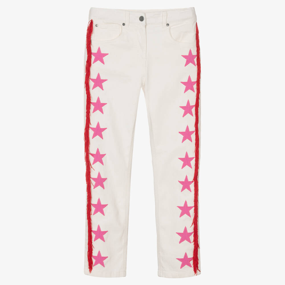 Stella McCartney Kids - Teen Girls Ivory Cotton Jeans | Childrensalon
