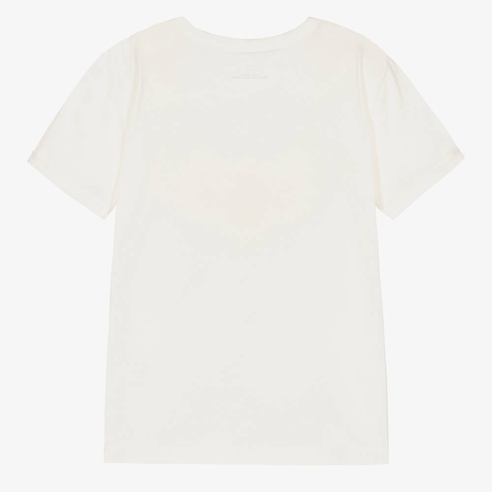 Stella McCartney Kids - Teen Girls Ivory Cotton Logo T-Shirt