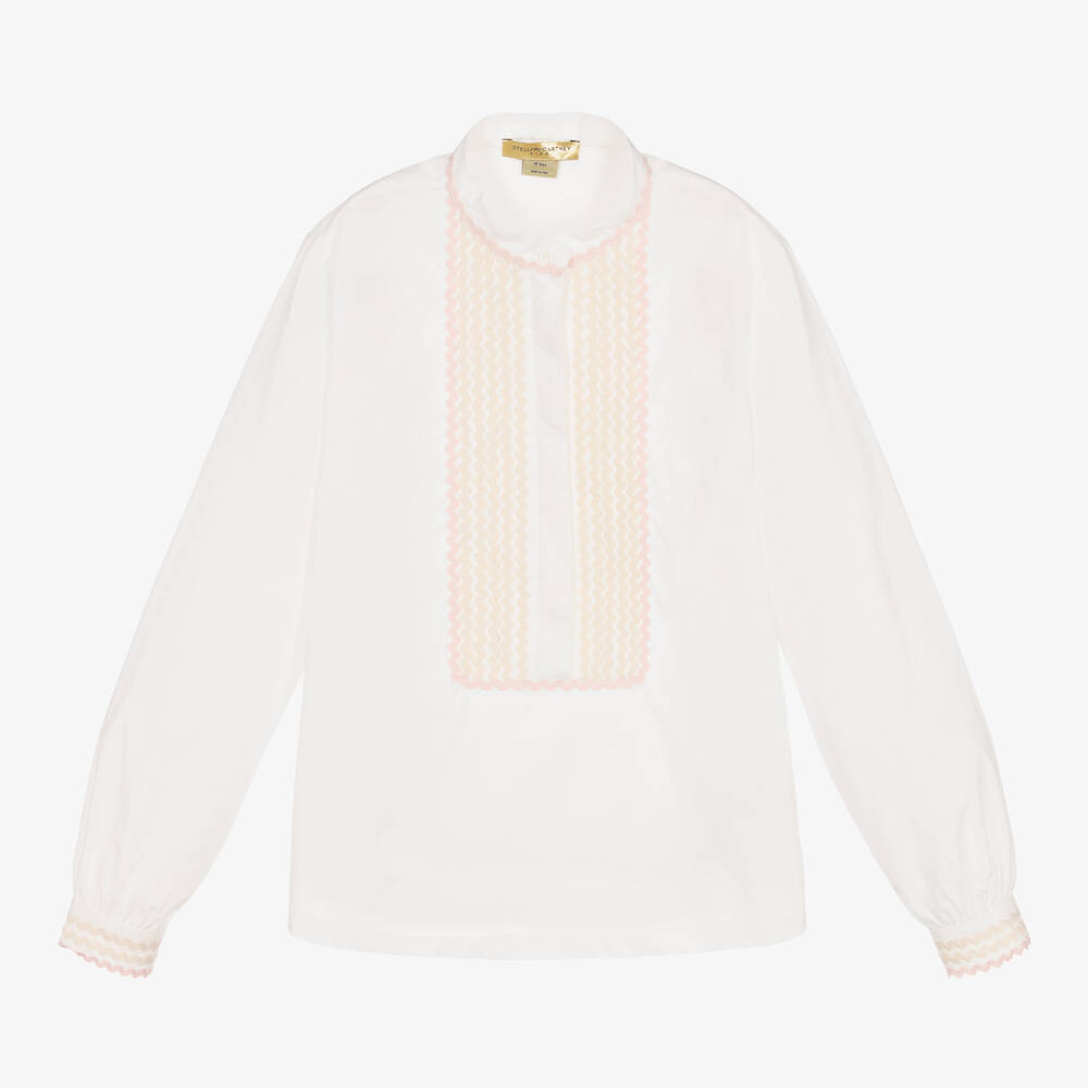 Stella McCartney Kids-Teen Girls Ivory Organic Cotton Blouse | Childrensalon Outlet
