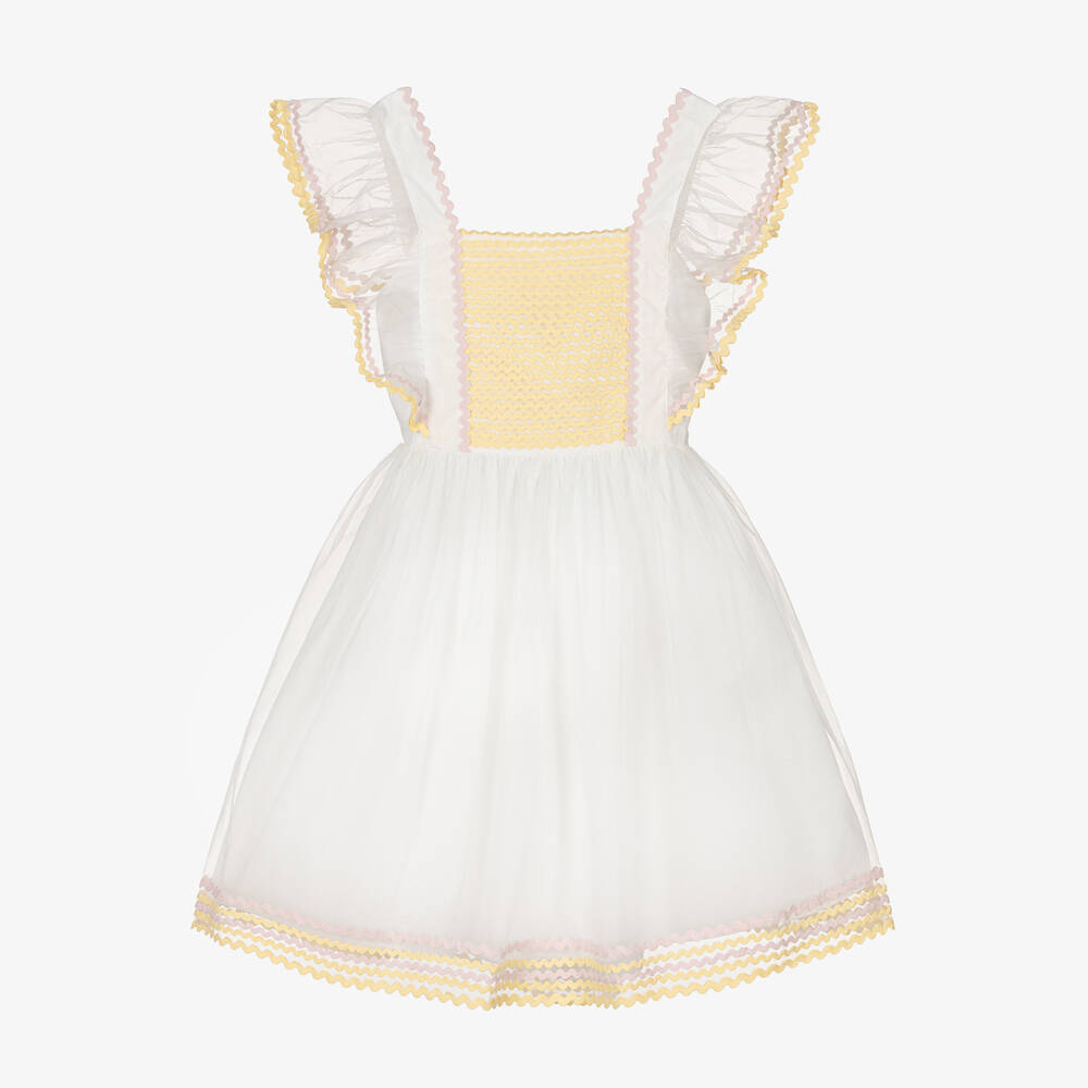 Stella McCartney Kids - Elfenbeinfarbenes Teen Organzakleid | Childrensalon