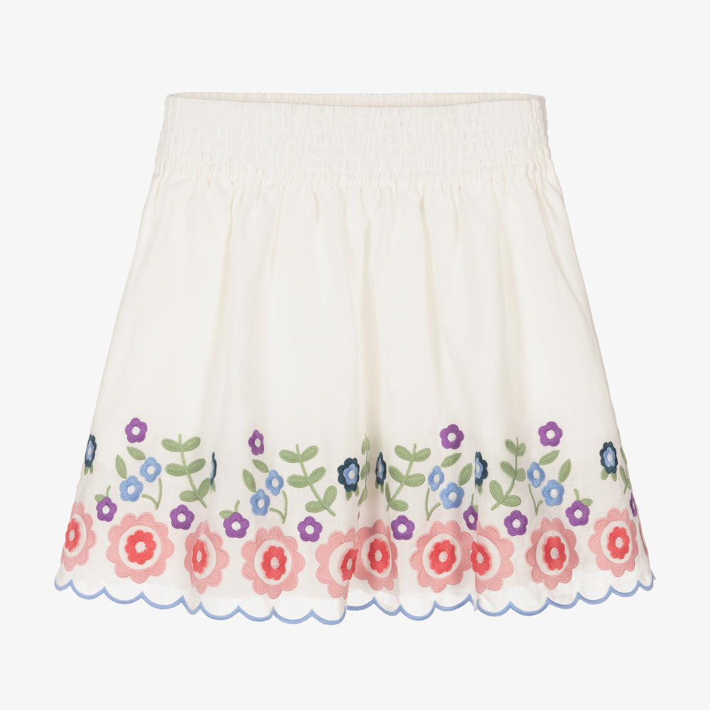 Stella McCartney Kids - Teen Girls Ivory Ramie Skirt | Childrensalon