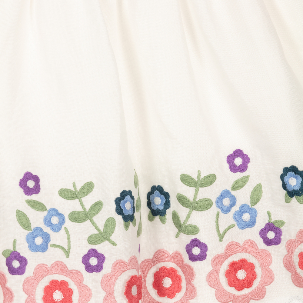 Stella McCartney Kids-Кремовая юбка из рами для девочек-подростков | Childrensalon Outlet