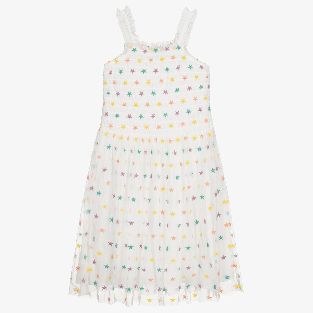 Stella McCartney Kids-Teen Girls Ivory Star Dress | Childrensalon Outlet