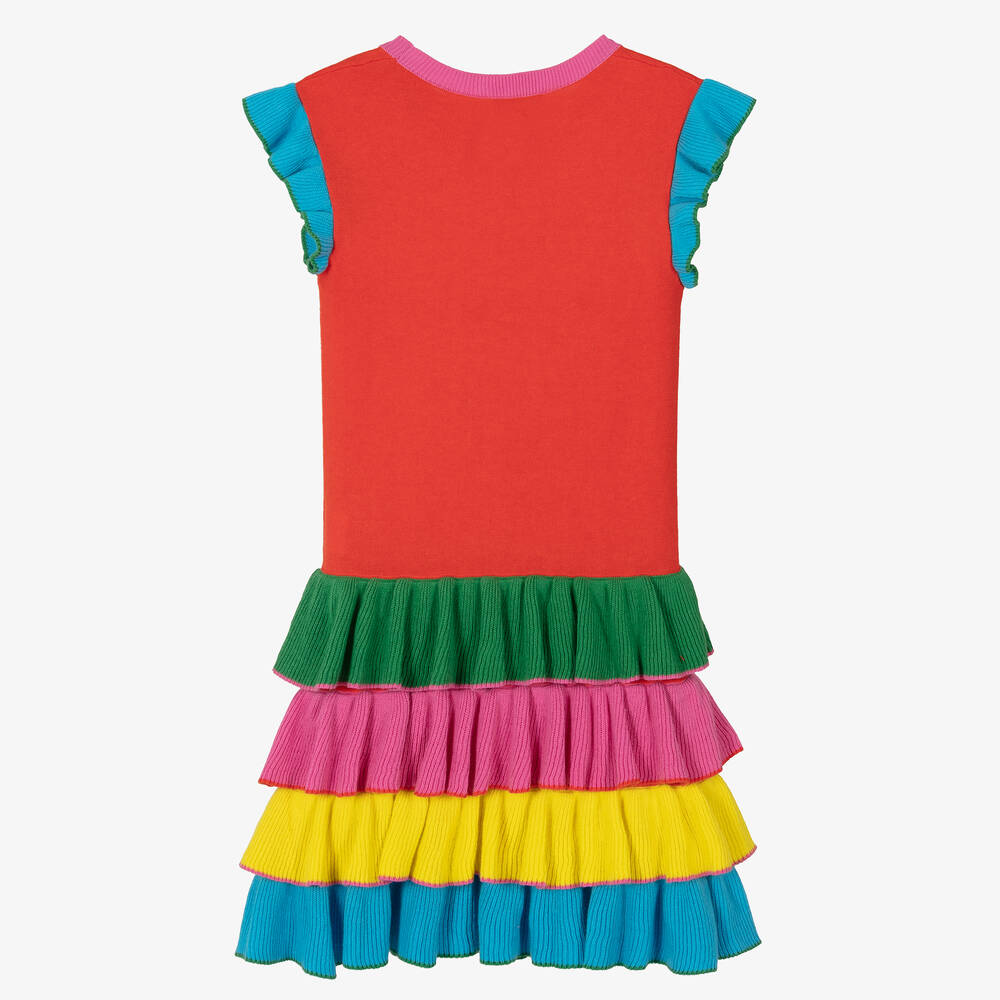 Stella McCartney Kids-Teen Girls Multicoloured Tiered Knitted Dress | Childrensalon Outlet
