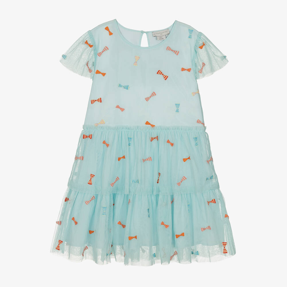 Stella McCartney Kids-Teen Girls Pale Blue Tulle Dress | Childrensalon Outlet