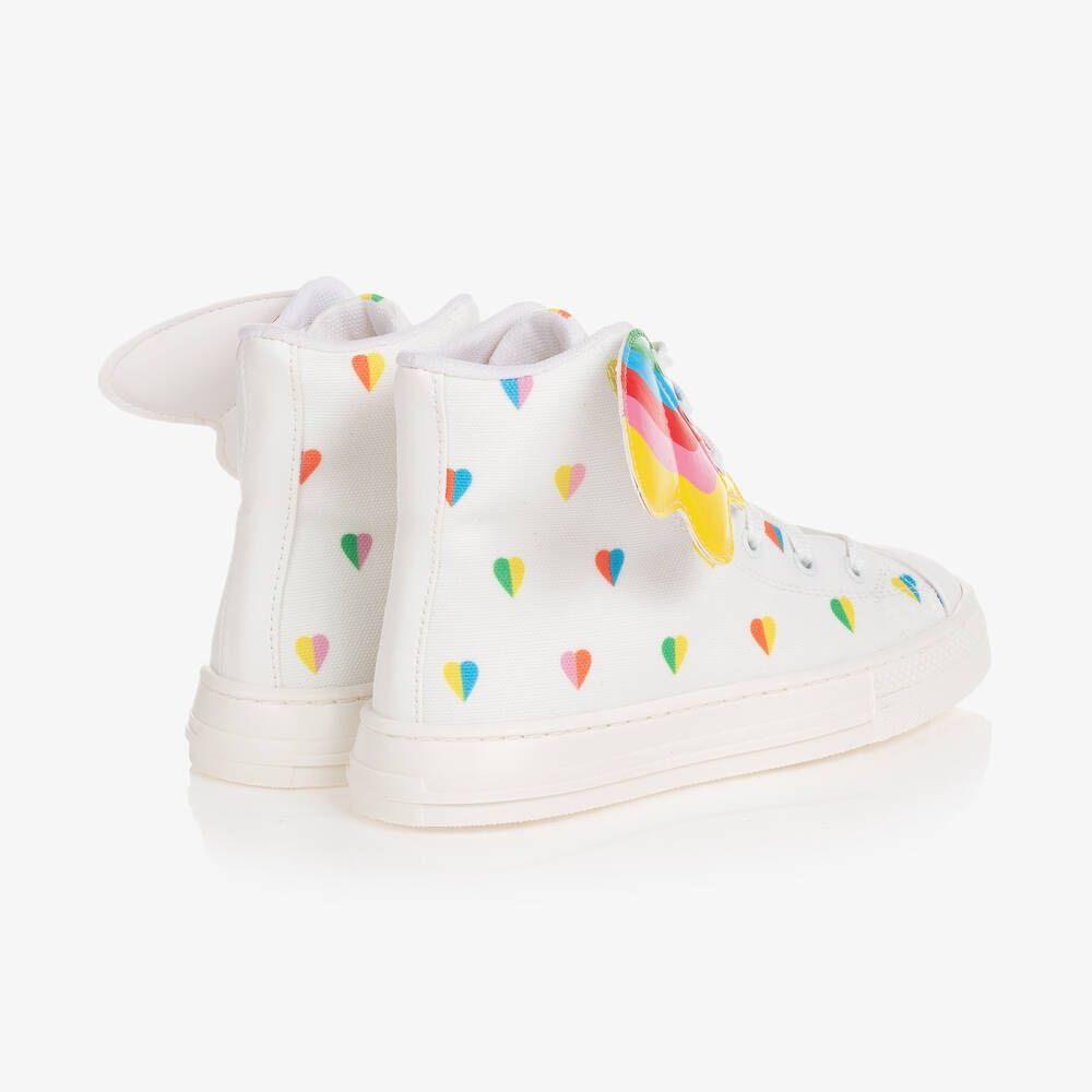 Stella McCartney Kids Teen Girls Parrot Wings High Top Trainers
