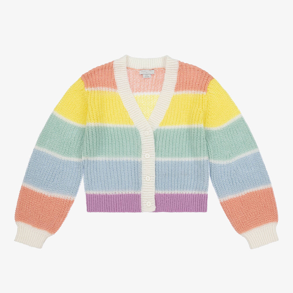 Stella McCartney Kids - Regenbogen-Strickjacke Pastell | Childrensalon