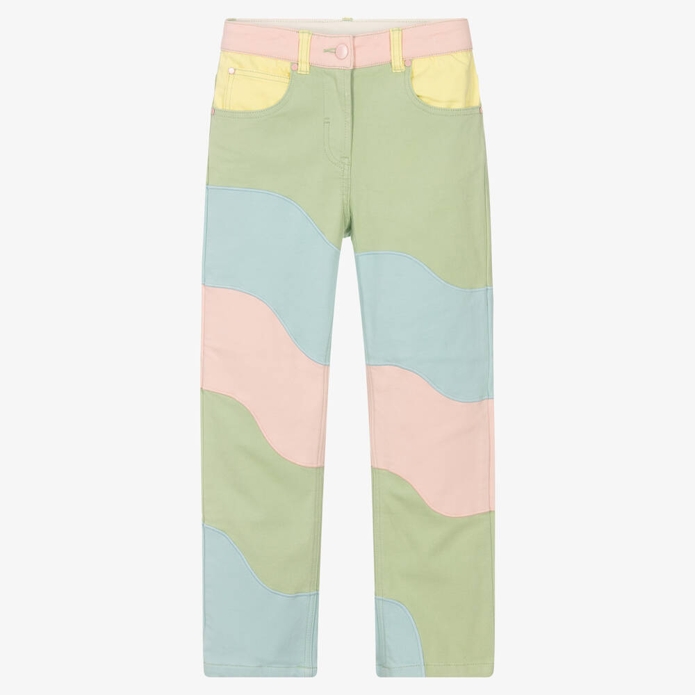 Teen Girls Pastel Stripe Jeans