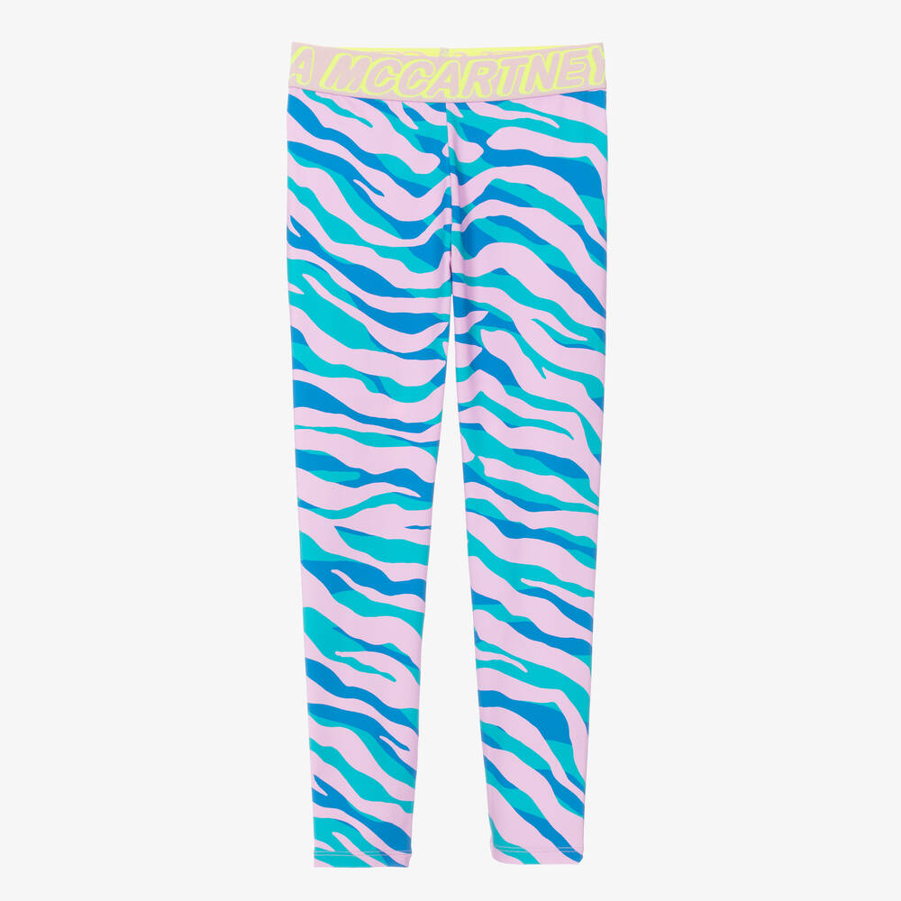 Stella McCartney Kids-Teen Girls Pink & Blue Sports Leggings (UPF50+) | Childrensalon Outlet