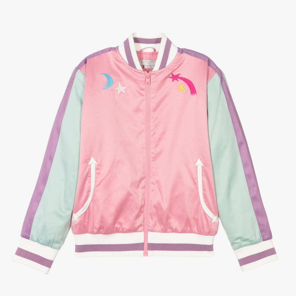 Stella McCartney Kids - Розовая куртка-бомбер для девочек-подростков | Childrensalon